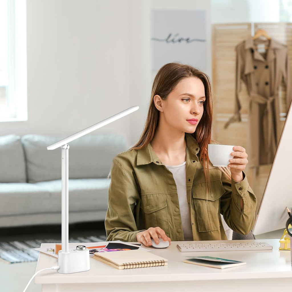 honeywell h01 pro sunturalux compact led desk lamp, front angle view