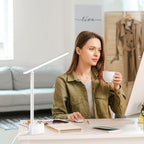 honeywell h01 pro sunturalux compact led desk lamp, front angle view