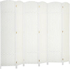 HOMCOM Room Divider, 6 Panel Folding Privacy Screen, 5.6' Tall Freestanding by HOMCOM