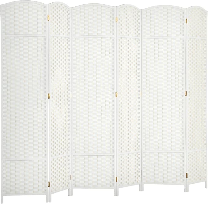 HOMCOM Room Divider, 6 Panel Folding Privacy Screen, 5.6' Tall Freestanding by HOMCOM