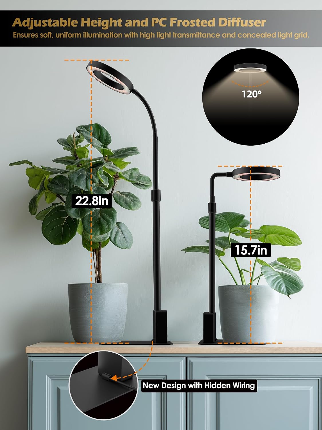 GLOWRIUM Smart Grow Lights for Indoor Plants, Full Spectrum LED Plant Light