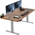 VIVO Electric 60 x 30 in Rustic Standing Desk, Memory Height Adjustment