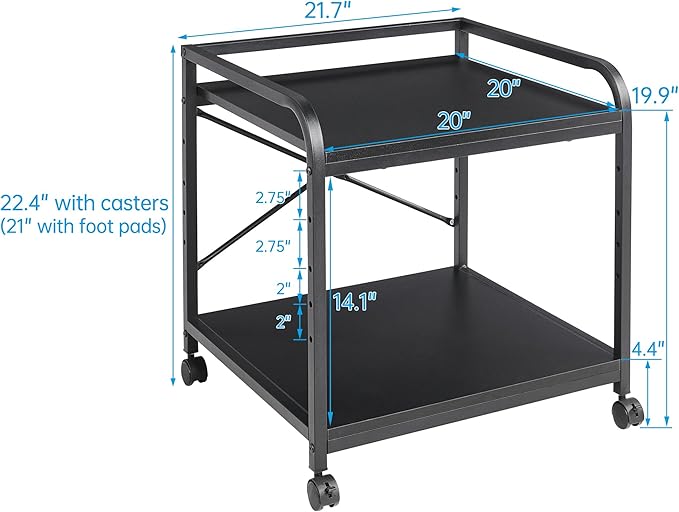 Fannova 2 Tier Under Desk Printer Stand - Image 3
