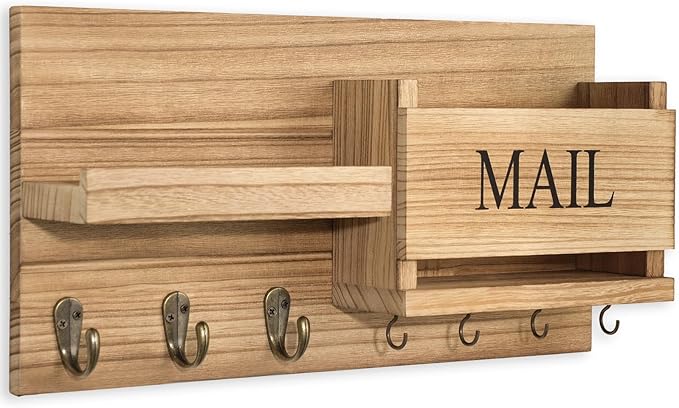 Lwenki Mail Organizer for Wall Mount – Key Holder - Image 2