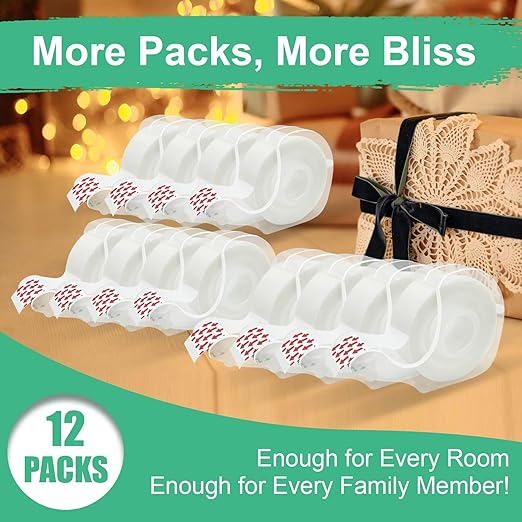 BeataTap Tape Bulk, Matte Finish, 3/4 in x 650 in, Transparent Tape, 12 Rolls - Image 7