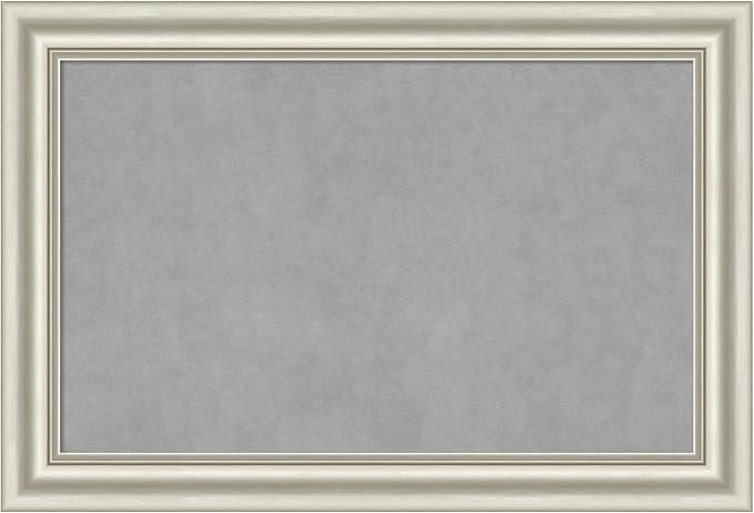 Amanti Art Silver Framed Magnetic Board 26x38 Large Vision Board by AmantiArt