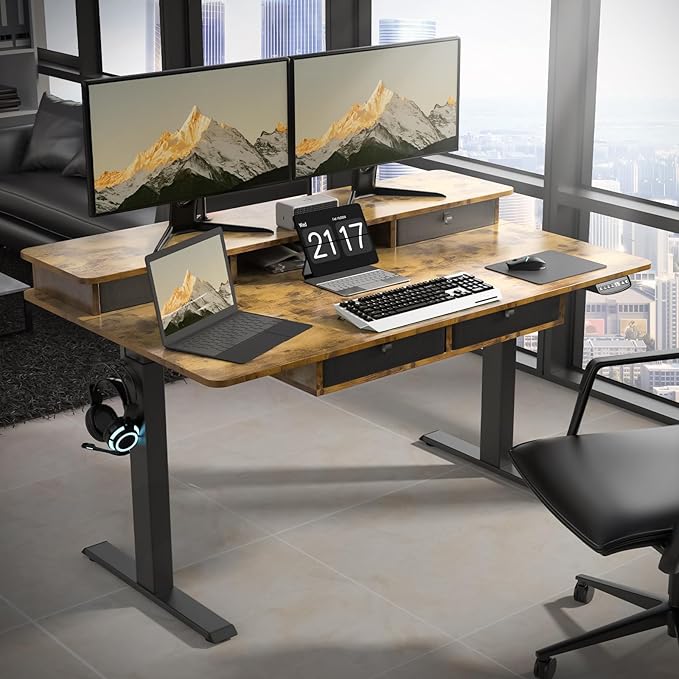 ExaDesk 55 * 30 Inches Electric Standing Widened Desk Adjustable Height - Image 8