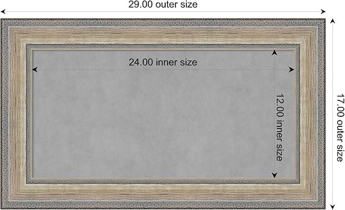 Amanti Art Silver Framed Magnetic Board 17x29 Small Vision Board - Image 4