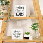 3 PCS Inspirational Wooden Box Signs - Image 2