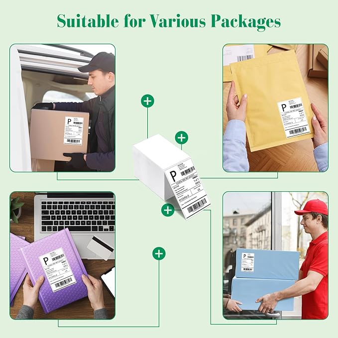 METRONIC Thermal Labels 4x6 200 Labels Fanfold Direct Shipping Label - Image 6