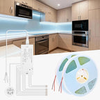CUBITOR Under Cabinet Led Light Strip kit, 2 Roll x 16.4ft Cuttable 6500K COB - Image 2