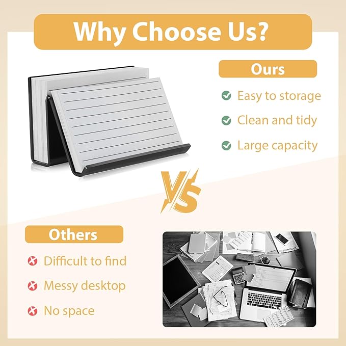 2 Pack 3x5 Index Card Display Holder Acrylic Cards Holder Stand Acrylic - Image 4