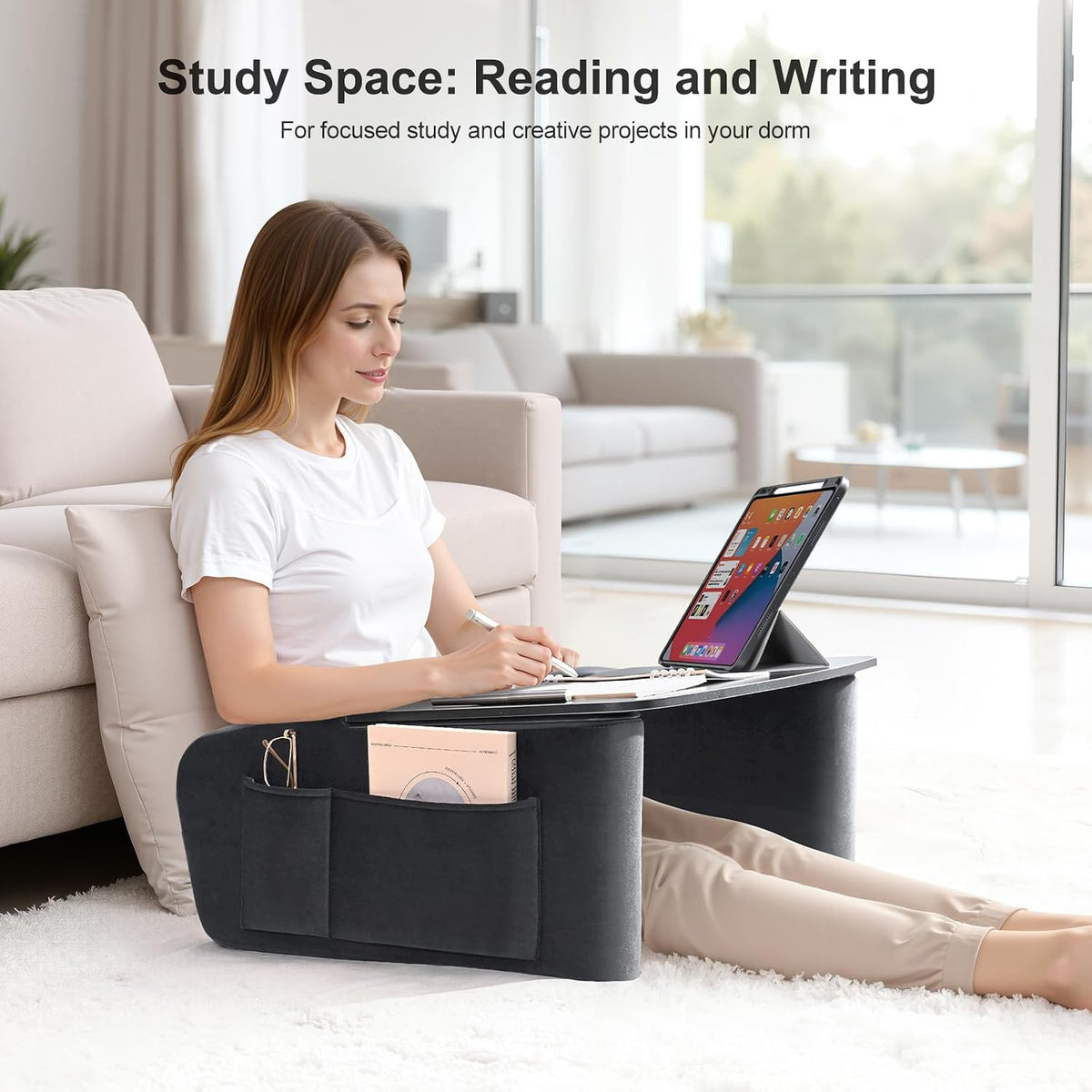 OPTIXCELL Lap Desk with Arm Rest, Ergonomic 17" Laptop Desk for Bed &amp...