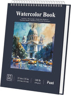 Fuxi Water Color Paper 11x14, Large Watercolor Paper 140 lb Cold Press by SketchBook
