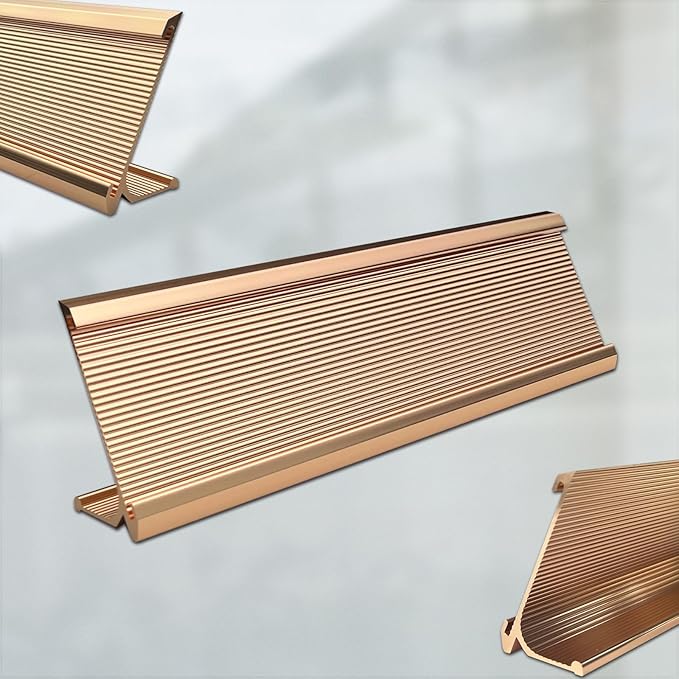 10 Pack 2" x 8" Aluminum Desk Name Plate Holder, Office Name Plate Holder - Image 4