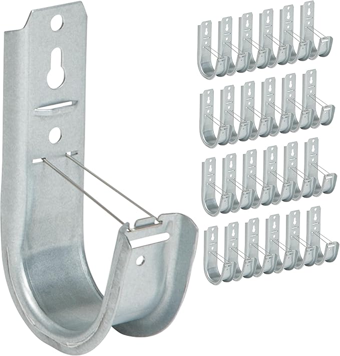 ICC 2-Inch Wall Mount J-Hook – 25-Pack, Cable Support Hooks by ICC