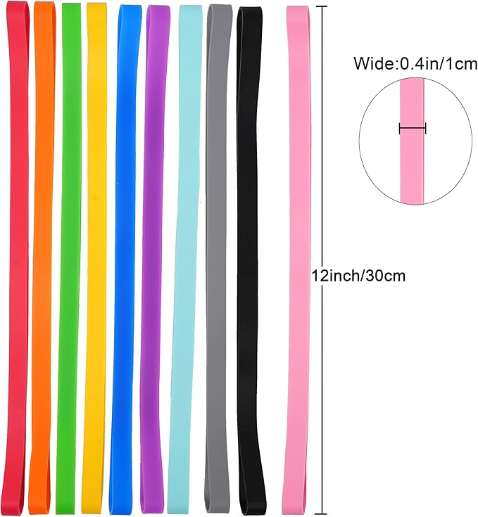 Rubber Bands Silicone 10 Pcs 12inch Elastic Bands - Image 2