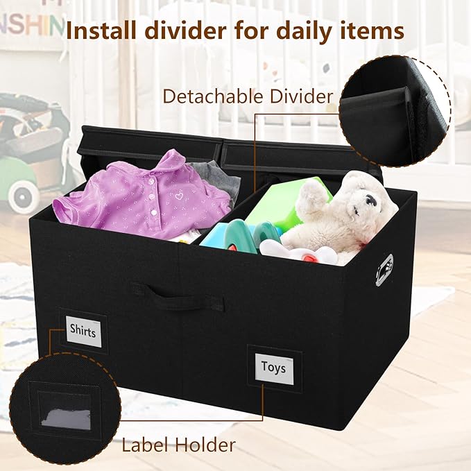 Graciadeco 75 Quarts Extra Large Decorative Storage Bins - Image 5