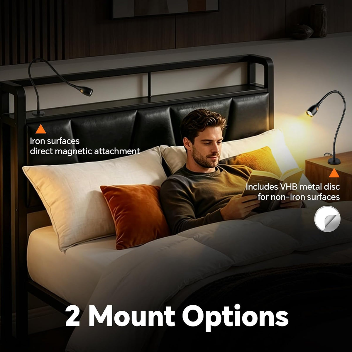 acegoo Minimalist Magnetic Reading Light, Handy Lamp Head Switch Desk Lamp