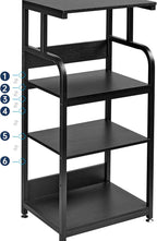 Fannova Printer Stand with Adjustable Shelf, 4 Tier Large Tall Printer Table - Image 7