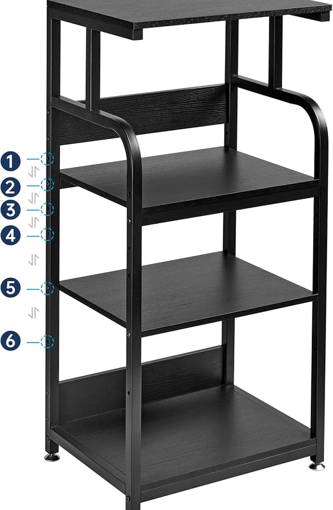 Fannova Printer Stand with Adjustable Shelf, 4 Tier Large Tall Printer Table - Image 7