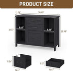 Vabches File Cabinet with 3 Drawers, Farmhouse Lateral File Cabinet Fits Files - Image 2