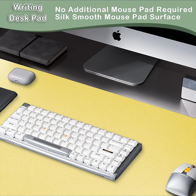 Boutilon Leather Desk Pad Protector, Non-Slip Mouse Pad, Laptop Desk Pad - Image 5