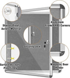 Mifuro 28"x26" Enclosed Bulletin Board, Lockable Weather-Resistant Aluminum - Image 3