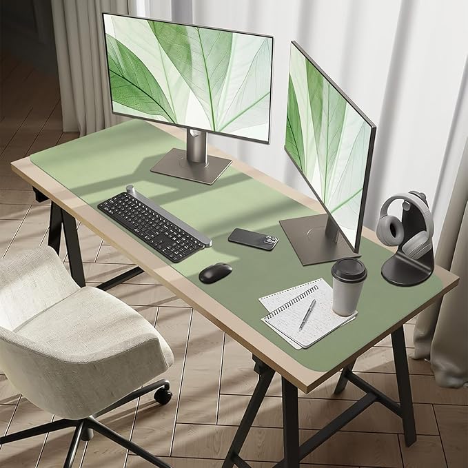 Bloss 47.2" x 16.9" Large Desk Mat, Leather Mouse Keyboard Pad, Non-Slip - Image 5