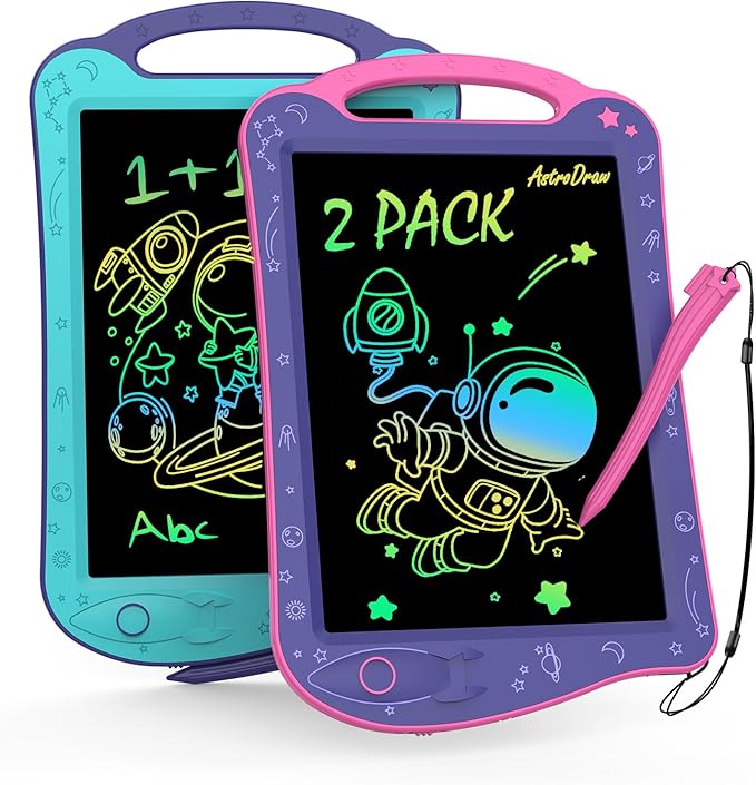 HOMESTEC Astrodraw Drawing Pad Toys, Colorful LCD Writing Tablet by HOMESTEC