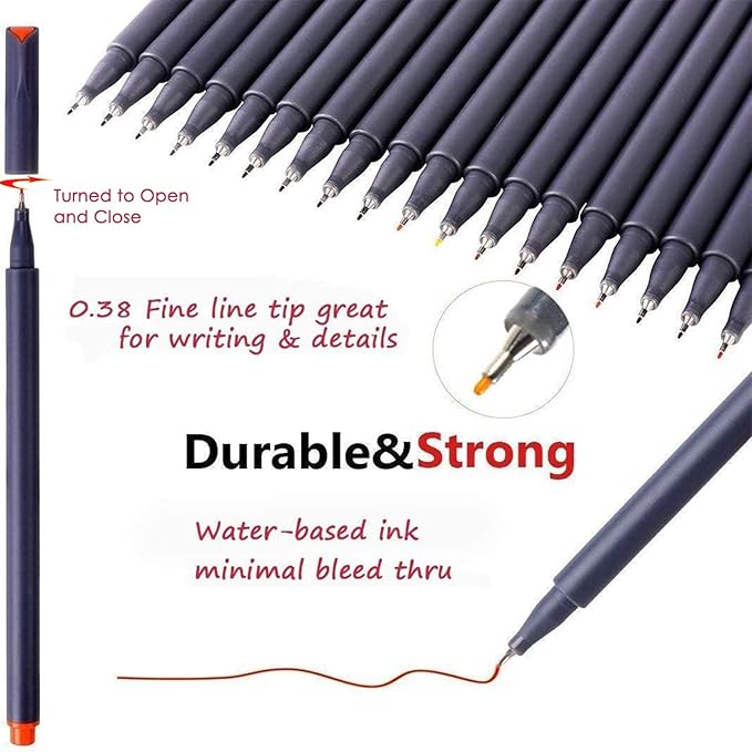 iBayam Journal Planner Pens Colored Pens, Office Supplies, Fine Point Fineliner - Image 3