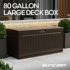 Suncast 80-Gal. Waterproof Resin Large Outdoor Patio Deck Box - Image 2