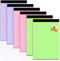 Legal Pads 5x8 Inch, 6 Pack, Narrow Ruled, 5x8 Colored Legal Pad, Mini by NotePads