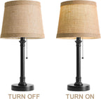 oneach 19.5" small table lamp for bedroom, view 9
