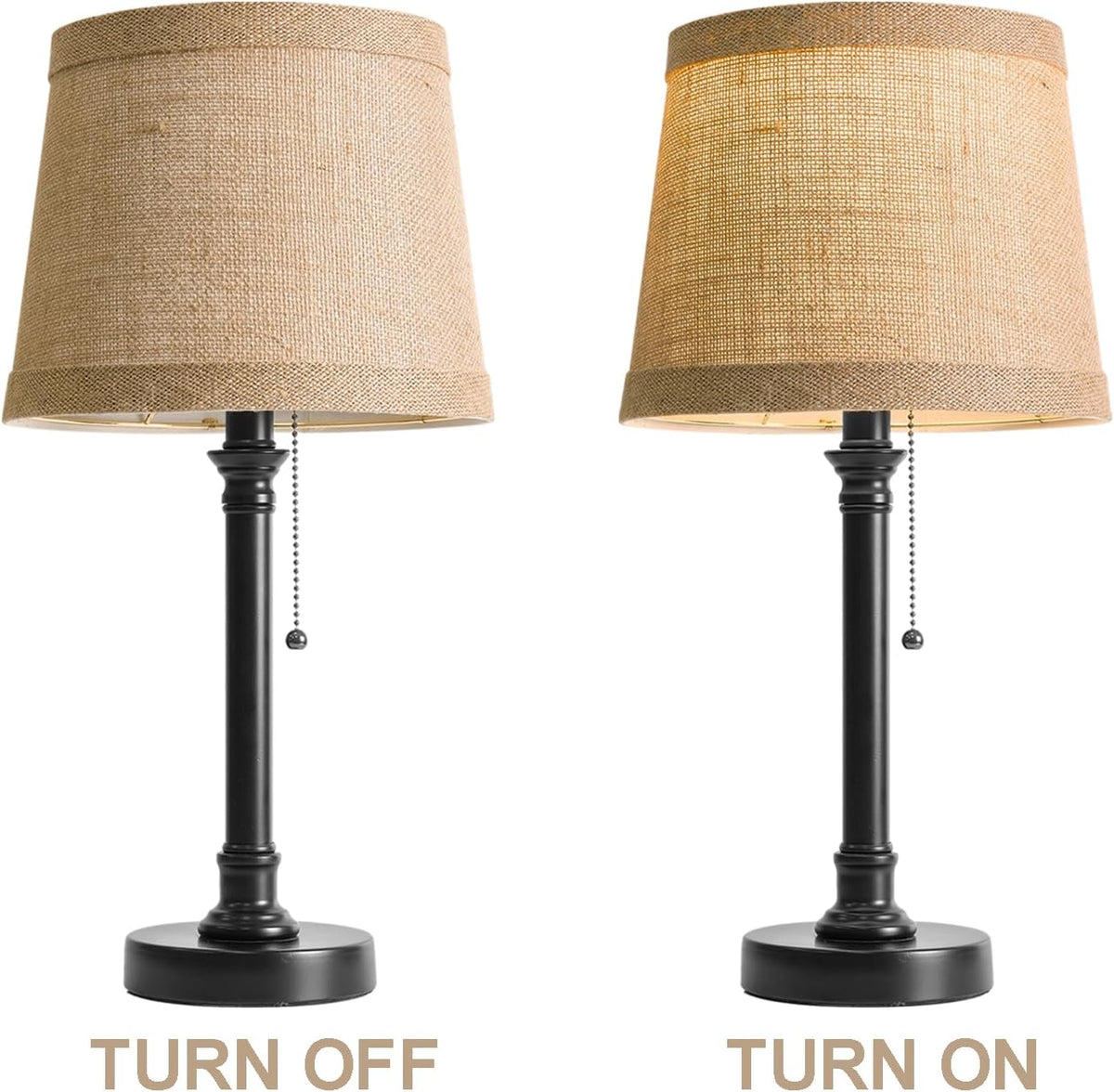 oneach 19.5" small table lamp for bedroom, view 9