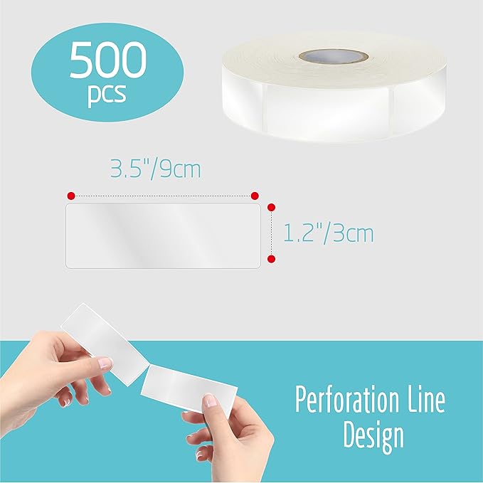 500 PCS Label Protectors, Transparent Waterproof Clear Wafer Seal Stickers - Image 3