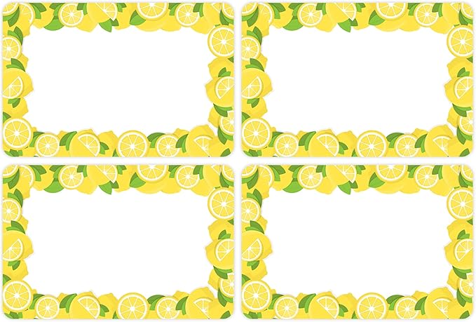 Wonmon 200 PCS Lemon Name Tags Stickers, Self Adhesive Lemon Style Name Tag by wonmon