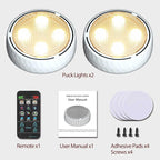 Onumii Puck Lights with Remote Battery Operated ED Under Cabinet Lighting - Image 6
