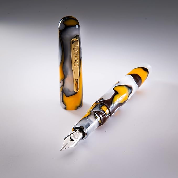 Conklin All American Fountain Pen in Yellowstone – Stub Nib, Unique Yellow - Image 2