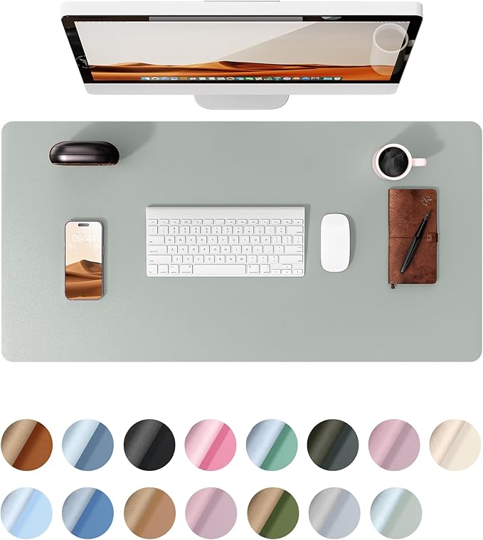 YSAGi Leather Desk Protector, Office Mat, Large Mouse Mat, Non-Slip PU Leather by YSAGi