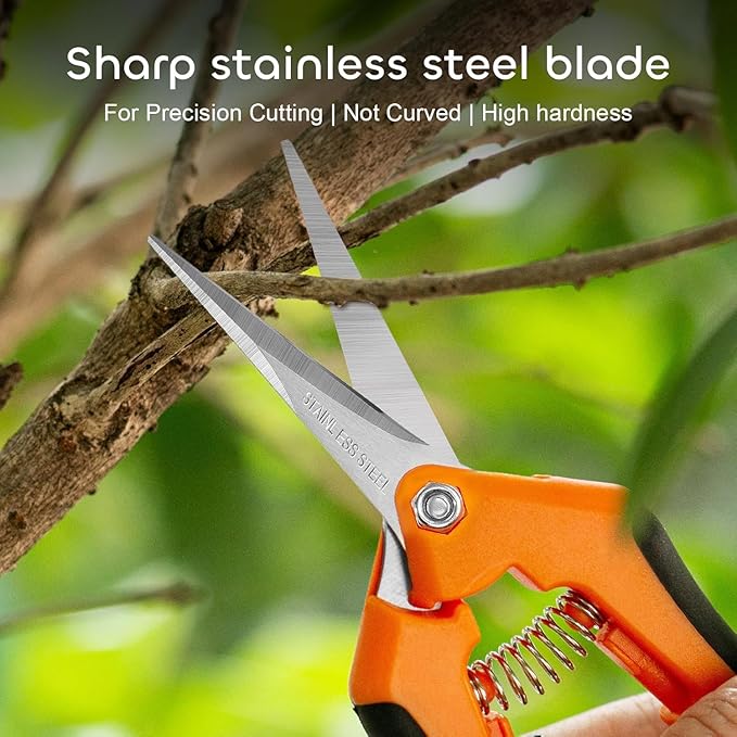 GROWNEER 1 Packs 6.5 Inch Pruning Shears Gardening Hand Pruning Snips Gardening - Image 7