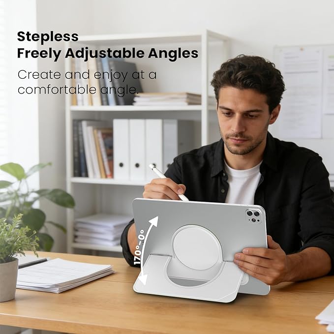 Nillkin Adhesive Tablet Stand, 0.14 inch Invisible Slim iPad Holder, Stepless - Image 6