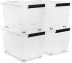 Citylife 54 QT Clear Plastic Storage Bins - Image 9