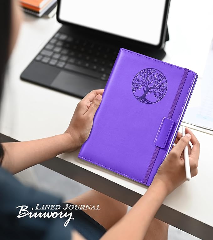 Biuwory Lined Journal Notebook for Women Men, 256 Pages A5 Hardcover Leather - Image 7