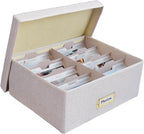 Sprsthai Linen Photo Storage Box – Holds 1700 Photos, 24 Adjustable Dividers & by Sprsthai