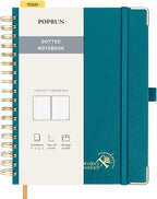POPRUN Spiral Bullet Dotted Journal Notebook, 7-1/4" x 9-1/2" by POPRUN