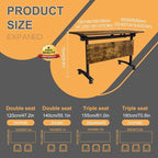 Folding Conference Table 4ft 5ft, Foldable Office Meeting Desk - Image 2
