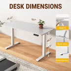 veken 55 inch large electric standing desk, gaming shown in use