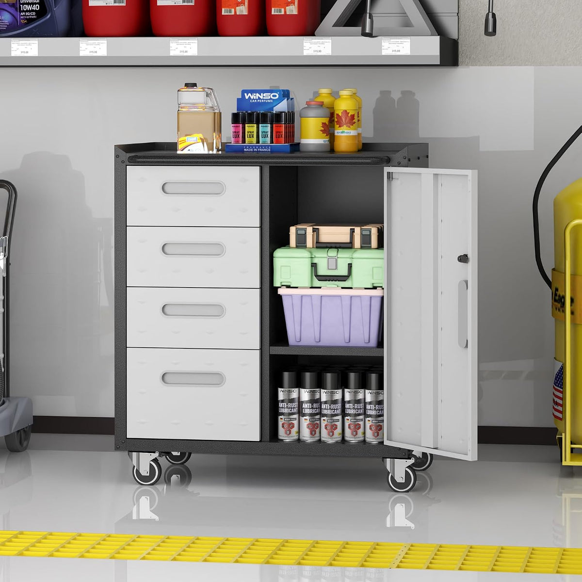 Metal Storage Cabinet for Garage, Tool Cabinet, Utility Cabinet