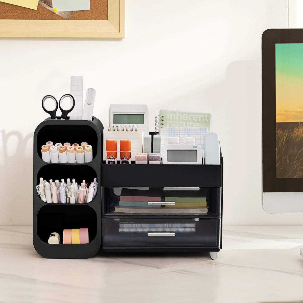 hblife desk organizer with pen pencil holder for, close-up detail